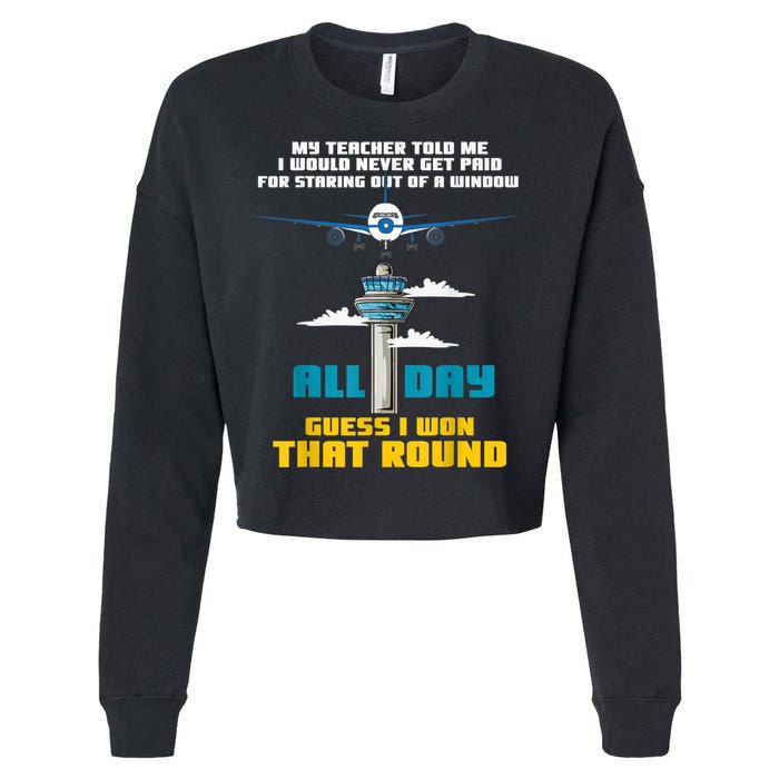 Funny Air Traffic Controller Saying ATC Flight Control Cropped Pullover Crew