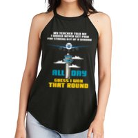 Funny Air Traffic Controller Saying ATC Flight Control Women's Perfect Tri Rocker Tank