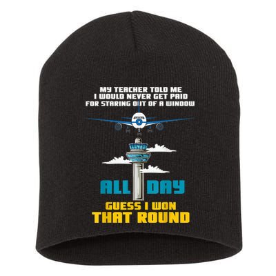 Funny Air Traffic Controller Saying ATC Flight Control Short Acrylic Beanie