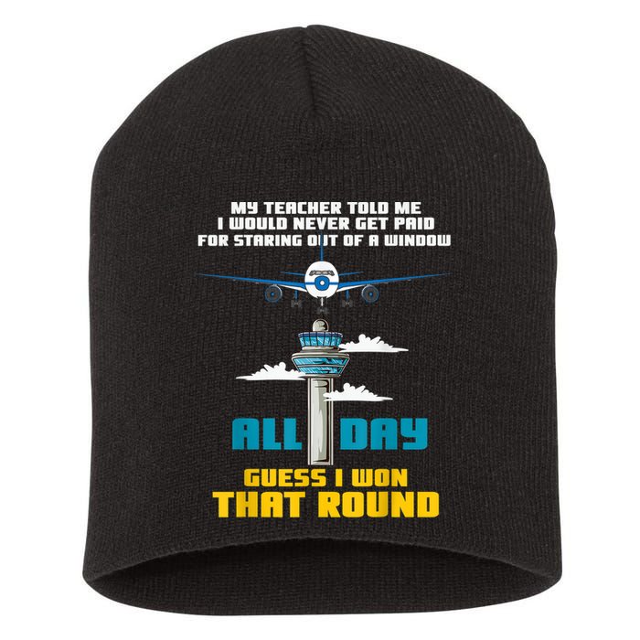 Funny Air Traffic Controller Saying ATC Flight Control Short Acrylic Beanie