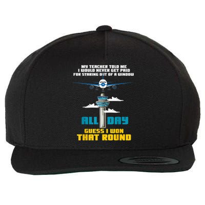 Funny Air Traffic Controller Saying ATC Flight Control Wool Snapback Cap