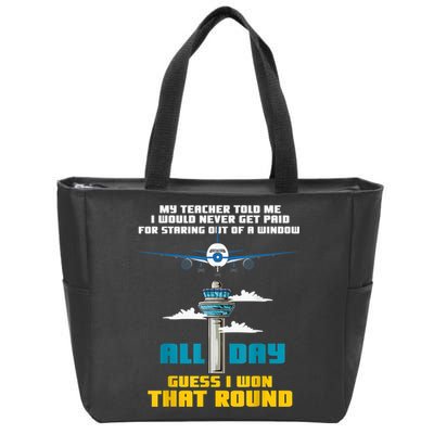 Funny Air Traffic Controller Saying ATC Flight Control Zip Tote Bag