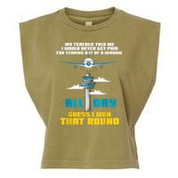Funny Air Traffic Controller Saying ATC Flight Control Garment-Dyed Women's Muscle Tee