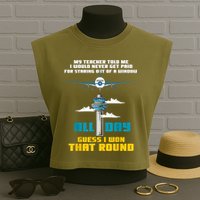 Funny Air Traffic Controller Saying ATC Flight Control Garment-Dyed Women's Muscle Tee