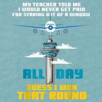 Funny Air Traffic Controller Saying ATC Flight Control Sueded Cloud Jersey T-Shirt