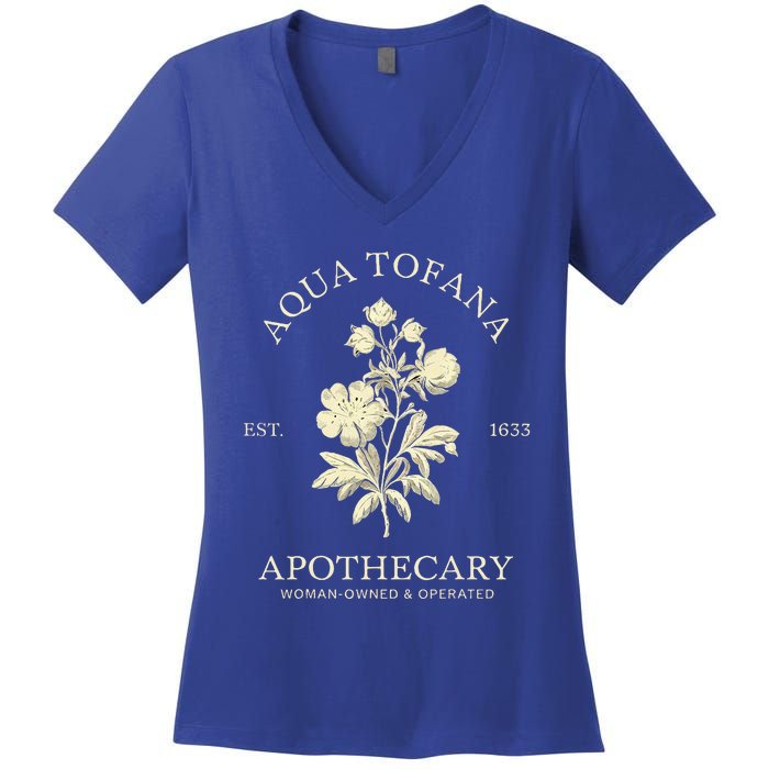 Feminist Aqua Tofana Apothecary Women's V-Neck T-Shirt