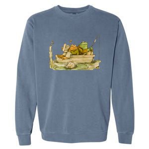 Frog And Toad Funny Book Garment-Dyed Sweatshirt