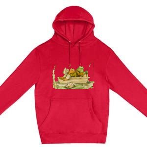 Frog And Toad Funny Book Premium Pullover Hoodie