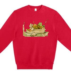 Frog And Toad Funny Book Premium Crewneck Sweatshirt