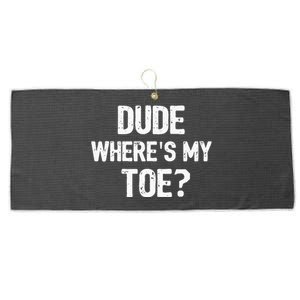 Funny Ampu Toe Prosthetic Leg Joke Gift Large Microfiber Waffle Golf Towel