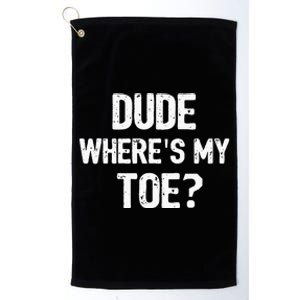 Funny Ampu Toe Prosthetic Leg Joke Gift Platinum Collection Golf Towel