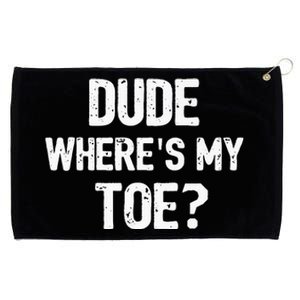 Funny Ampu Toe Prosthetic Leg Joke Gift Grommeted Golf Towel