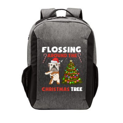 Flossing Around The Christmas TreeEnglish Bulldog Christmas Gift Vector Backpack