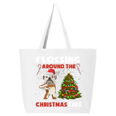 Flossing Around The Christmas TreeEnglish Bulldog Christmas Gift 25L Jumbo Tote