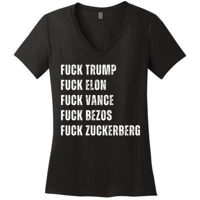 Funny Anti Trump  Women's V-Neck T-Shirt
