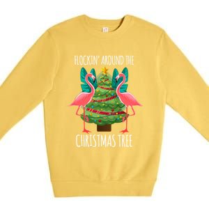 Flockin Around The Christmas Tree Premium Crewneck Sweatshirt