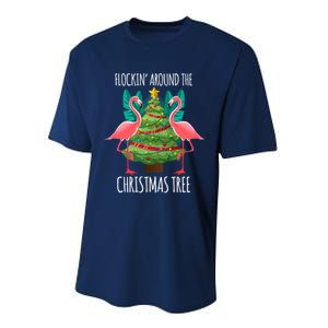 Flockin Around The Christmas Tree Performance Sprint T-Shirt