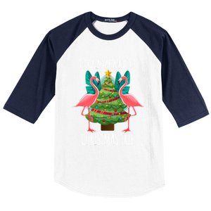 Flockin Around The Christmas Tree Baseball Sleeve Shirt