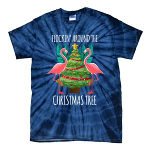 Flockin Around The Christmas Tree Tie-Dye T-Shirt