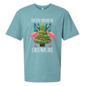 Flockin Around The Christmas Tree Sueded Cloud Jersey T-Shirt