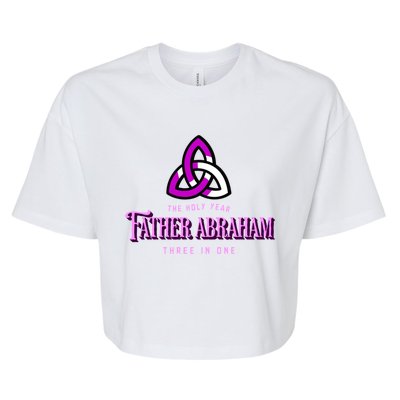 Father Abraham Three In One Apostle Holy Year Trinity Gift Bella+Canvas Jersey Crop Tee