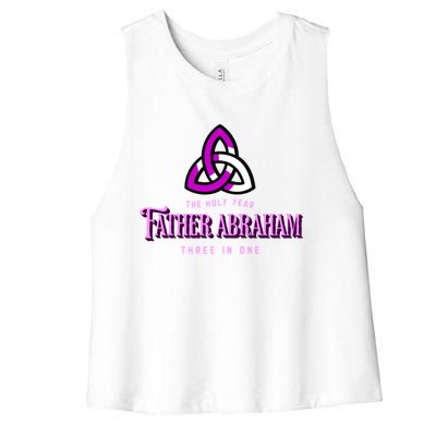 Father Abraham Three In One Apostle Holy Year Trinity Gift Women's Racerback Cropped Tank