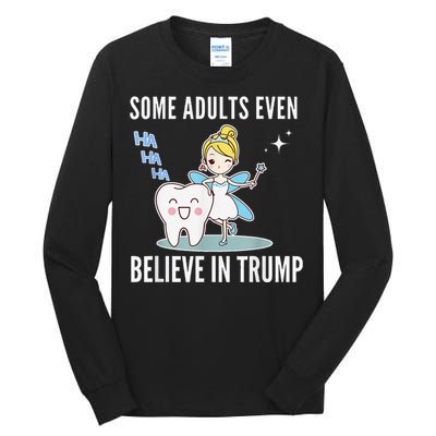 Funny Antitrump Tooth Fairy Laughing Humorous Cartoon Tall Long Sleeve T-Shirt