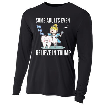 Funny Antitrump Tooth Fairy Laughing Humorous Cartoon Cooling Performance Long Sleeve Crew