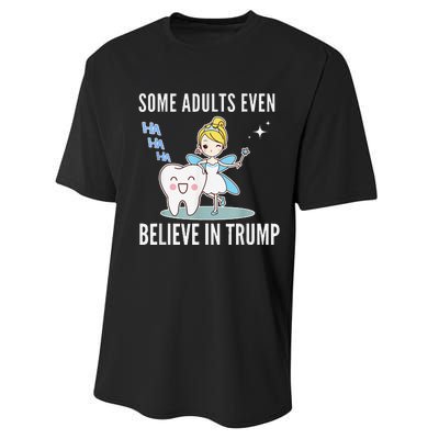 Funny Antitrump Tooth Fairy Laughing Humorous Cartoon Performance Sprint T-Shirt