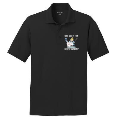 Funny Antitrump Tooth Fairy Laughing Humorous Cartoon PosiCharge RacerMesh Polo