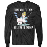 Funny Antitrump Tooth Fairy Laughing Humorous Cartoon Tie-Dye Long Sleeve Shirt