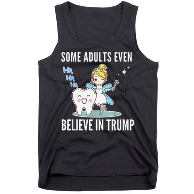 Funny Antitrump Tooth Fairy Laughing Humorous Cartoon Tank Top