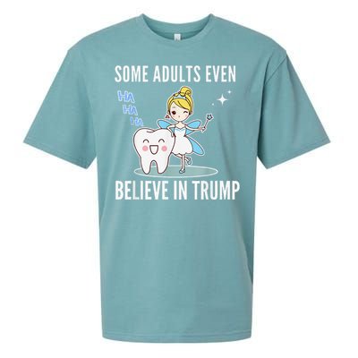 Funny Antitrump Tooth Fairy Laughing Humorous Cartoon Sueded Cloud Jersey T-Shirt