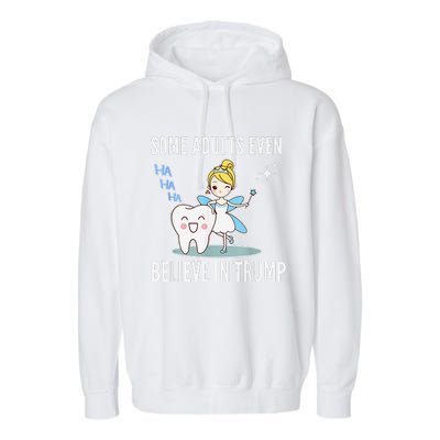 Funny Antitrump Tooth Fairy Laughing Humorous Cartoon Garment-Dyed Fleece Hoodie