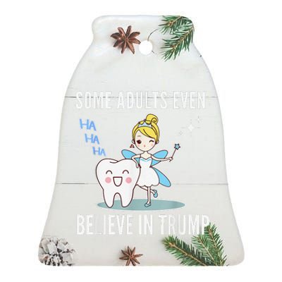 Funny Antitrump Tooth Fairy Laughing Humorous Cartoon Ceramic Bell Ornament