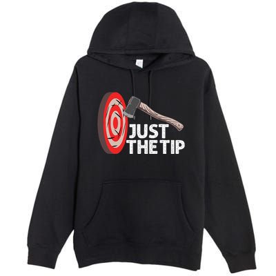 Funny Axe Throwing Design Axe Throwers Lovers Premium Pullover Hoodie