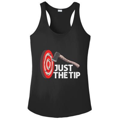 Funny Axe Throwing Design Axe Throwers Lovers Ladies PosiCharge Competitor Racerback Tank