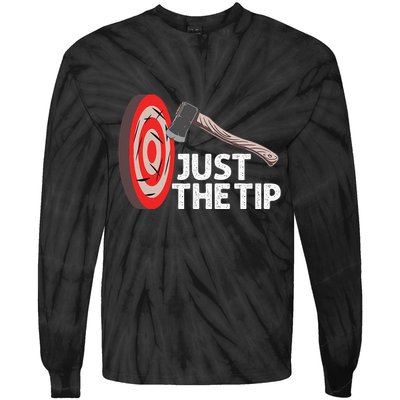 Funny Axe Throwing Design Axe Throwers Lovers Tie-Dye Long Sleeve Shirt
