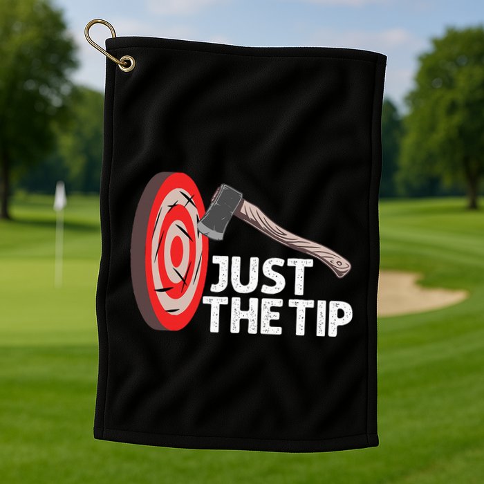 Funny Axe Throwing Design Axe Throwers Lovers Golf Towel