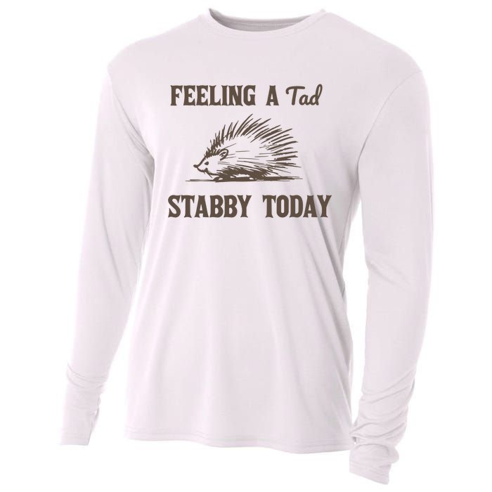 Feeling A Tad Stabby Vintage Graphic Cooling Performance Long Sleeve Crew