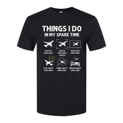 Funny Airplane Things I Do In My Spare Time Pilots Softstyle CVC T-Shirt