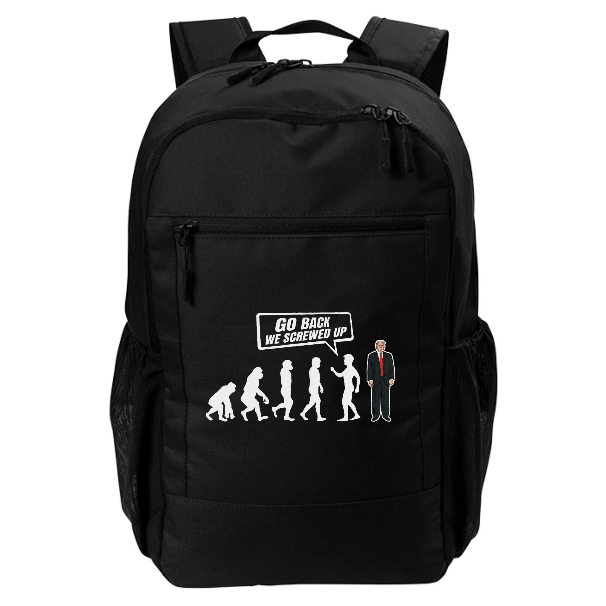 Funny Anti Trump Go Back We Screwed Up Trump Evolution Backpack