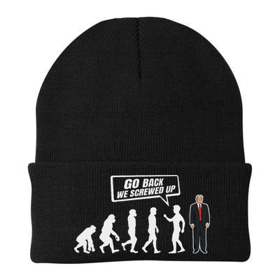 Funny Anti Trump Go Back We Screwed Up Trump Evolution Beanie