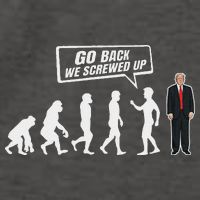 Funny Anti Trump Go Back We Screwed Up Trump Evolution Vector Backpack