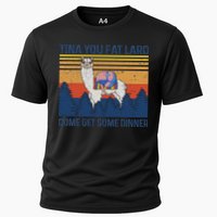 Funny Alpaca Tina You Fat Lard Come And Get Some Dinner Cooling Performance Crew T-Shirt