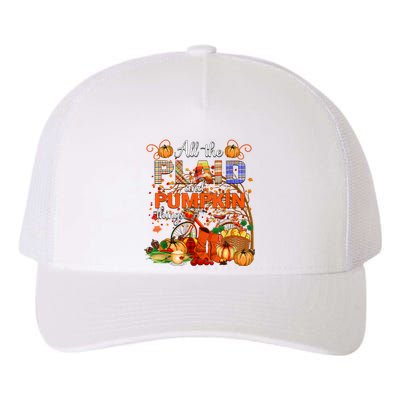 Fall All The Plaid And Pumpkin Things Autumn Yupoong Adult 5-Panel Trucker Hat