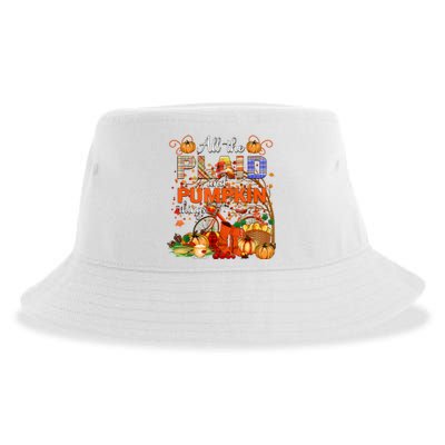 Fall All The Plaid And Pumpkin Things Autumn Sustainable Bucket Hat