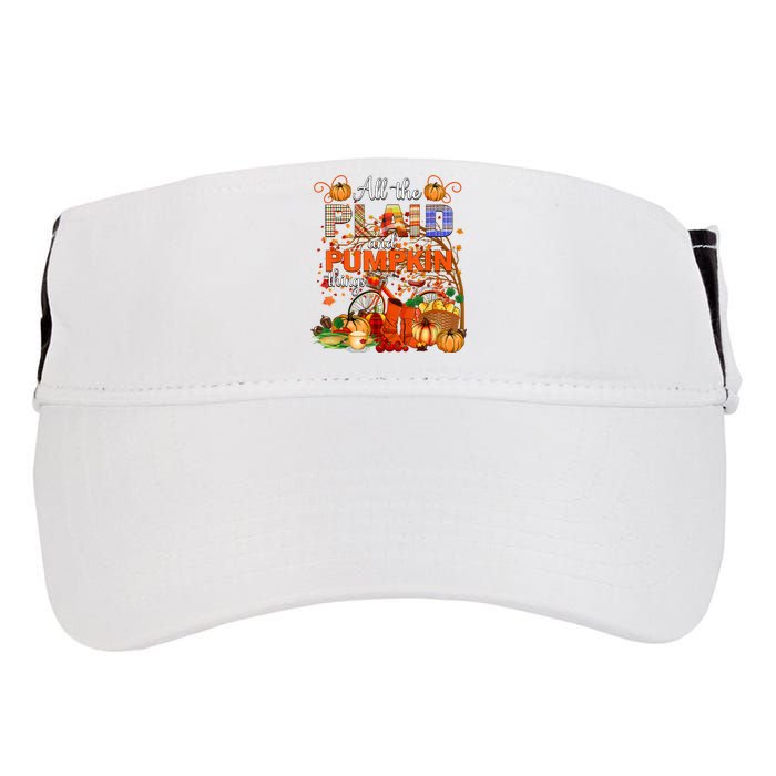 Fall All The Plaid And Pumpkin Things Autumn Adult Drive Performance Visor