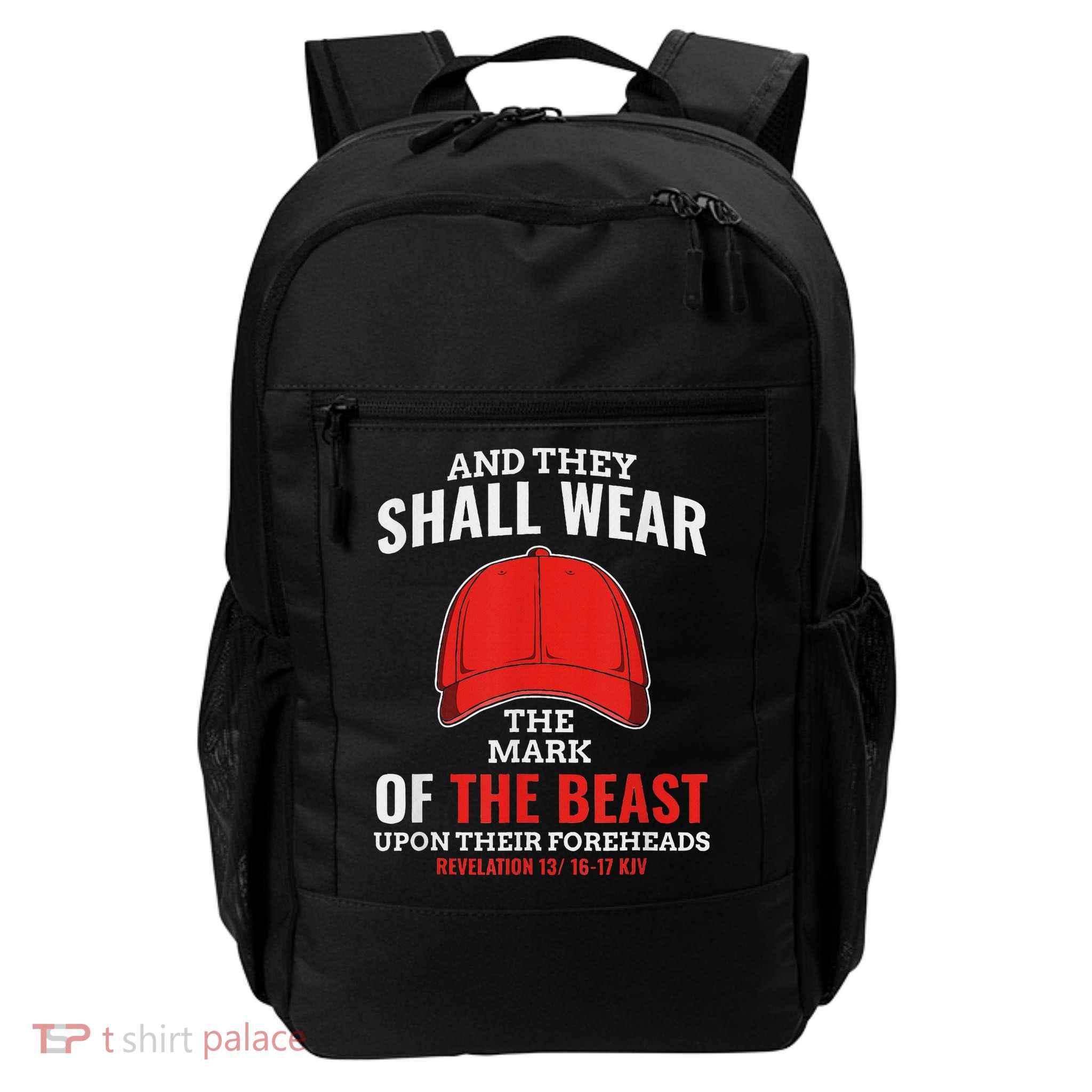 Funny Anti Trump Mark Of The Beast Red Hat Backpack