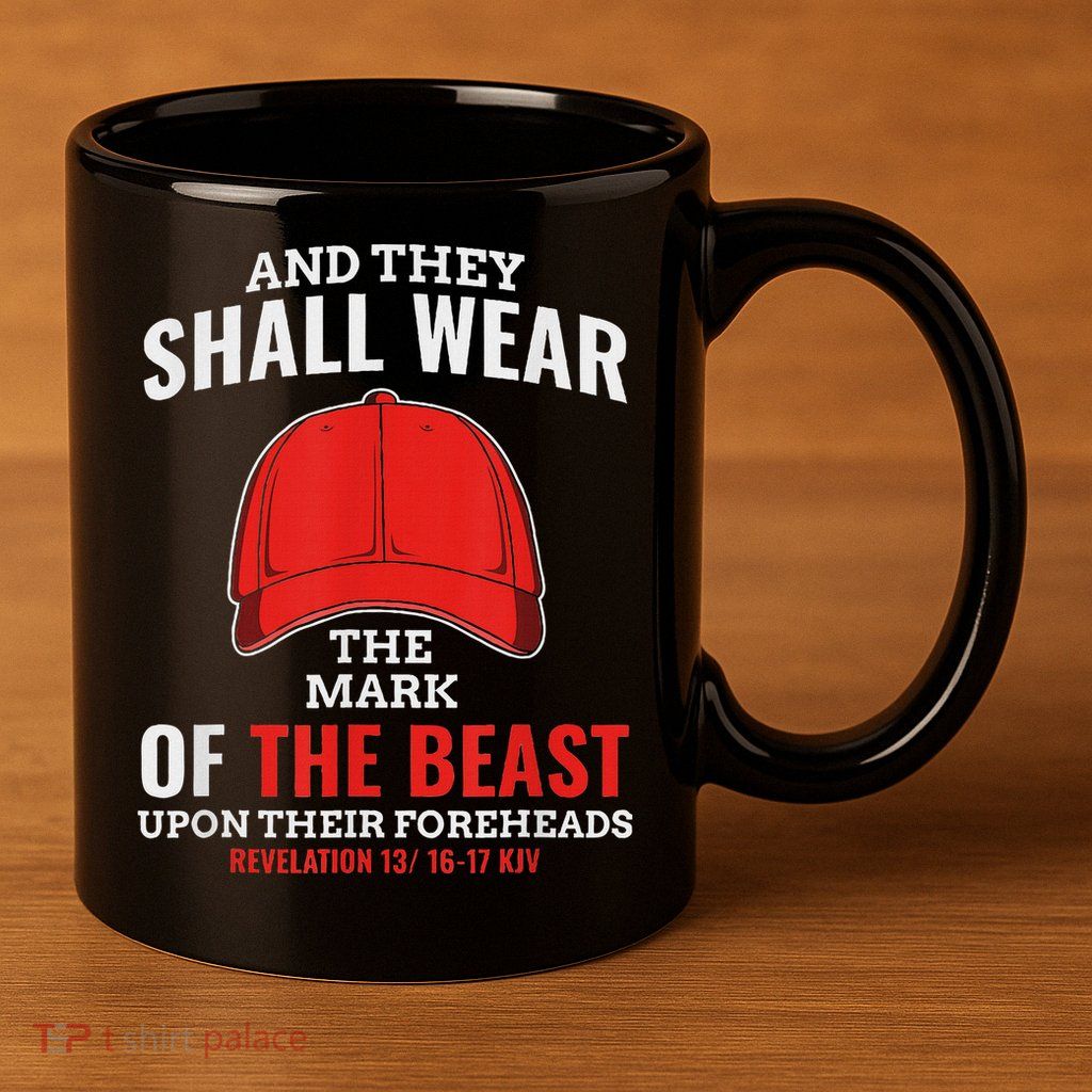 Funny Anti Trump Mark Of The Beast Red Hat 11oz C Handle Ceramic Mug